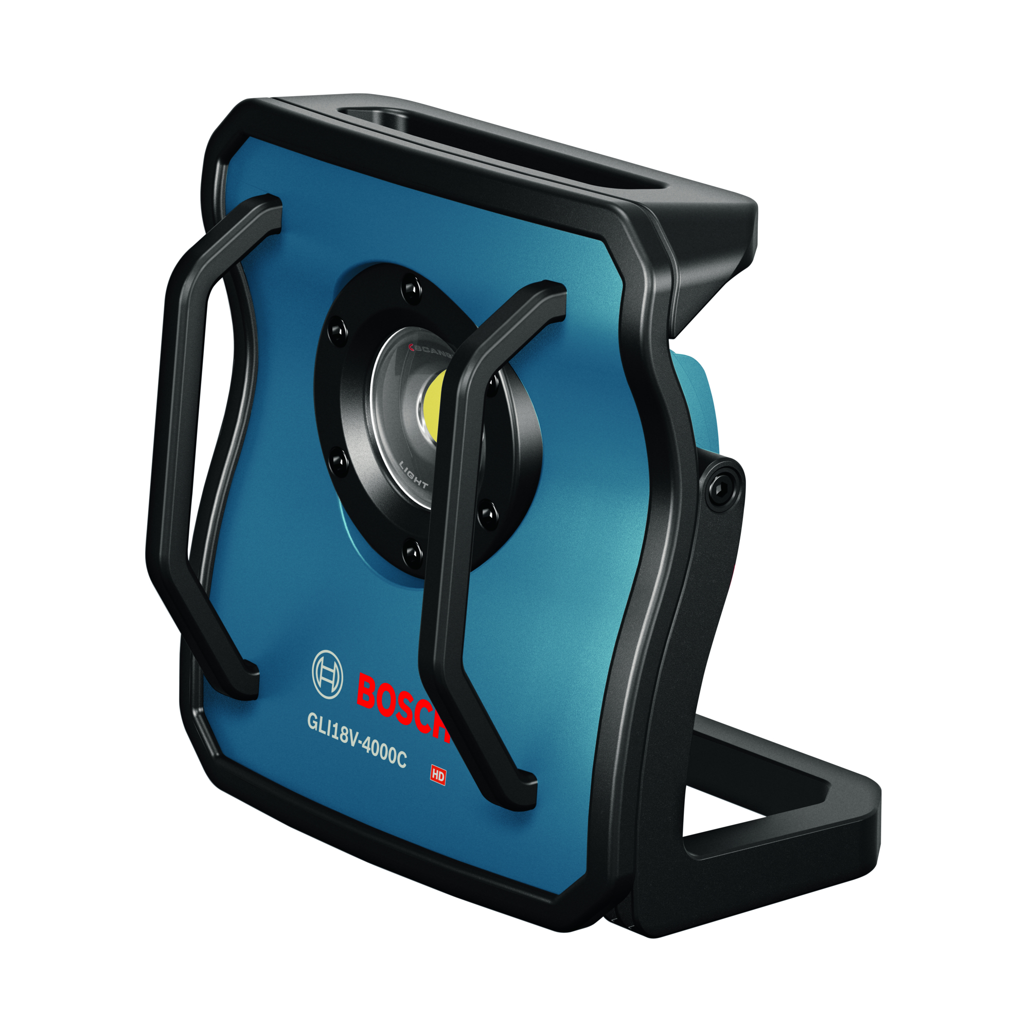 Bosch 18V Connected LED Floodlight — 4000 Lumens, Bluetooth, Adjustable Stand, Bare Tool, Model# GLI18V-4000CN